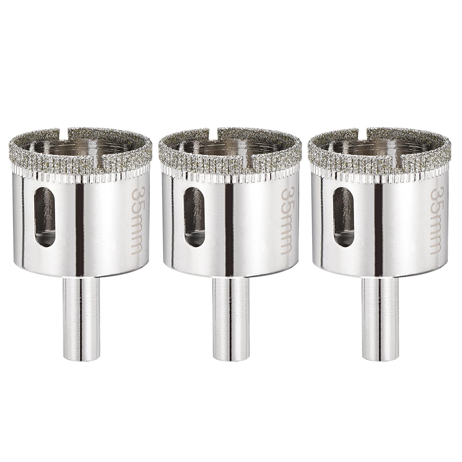 PATIKIL 3pcs 1-1/2" (38mm) Diamond Hole Saw, Glass Diamond Hole Cutters Hollow Core Drill Bits for Fiberglass, Tile, Porcelain, Ceramic
