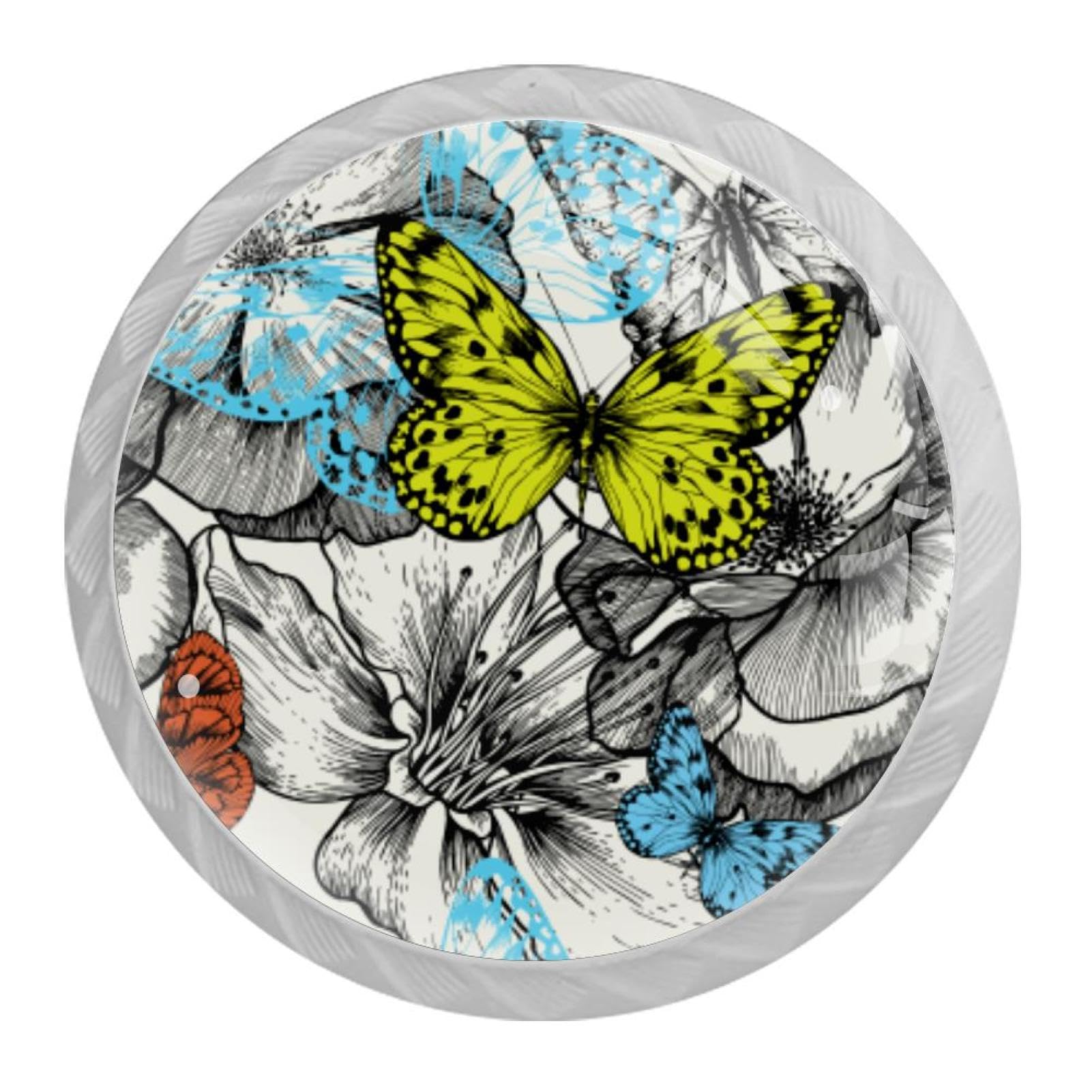 Tqmspg Multi07 4 Pieces Drawer Pulls Vintage Butterfly Door Knobs Dresser Handles For Kitchen Wardrobe Cupboard Hardware Furniture