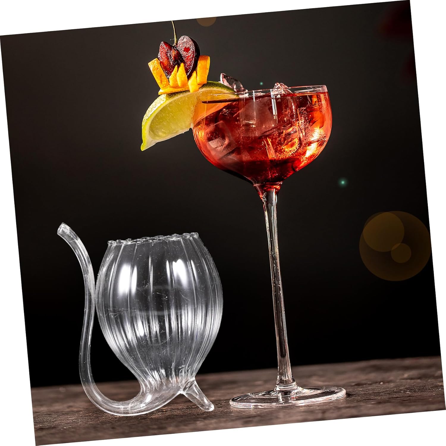 4pcs Creative Glass Wine Cup Straws Unique Vampire Design for Parties and Cocktails - Glassware Beverage Cups for Wine Juice