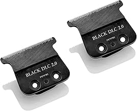 FX707B2 Replacement Blades for BaBylissPRO FX787 & FX726 Lawnmower, DLC Replacement Blades Compatible with BaByliss Mower Blades, Black, 2 Packs