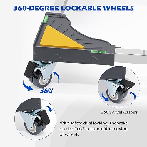 Miniatura 2 de Nefish Carrito Resistente para Lavadora Ajustable Soporte Mini Nevera Soporte para Lavadora Secadora Rodillo Móvil Carrito Universal con 4 Ruedas