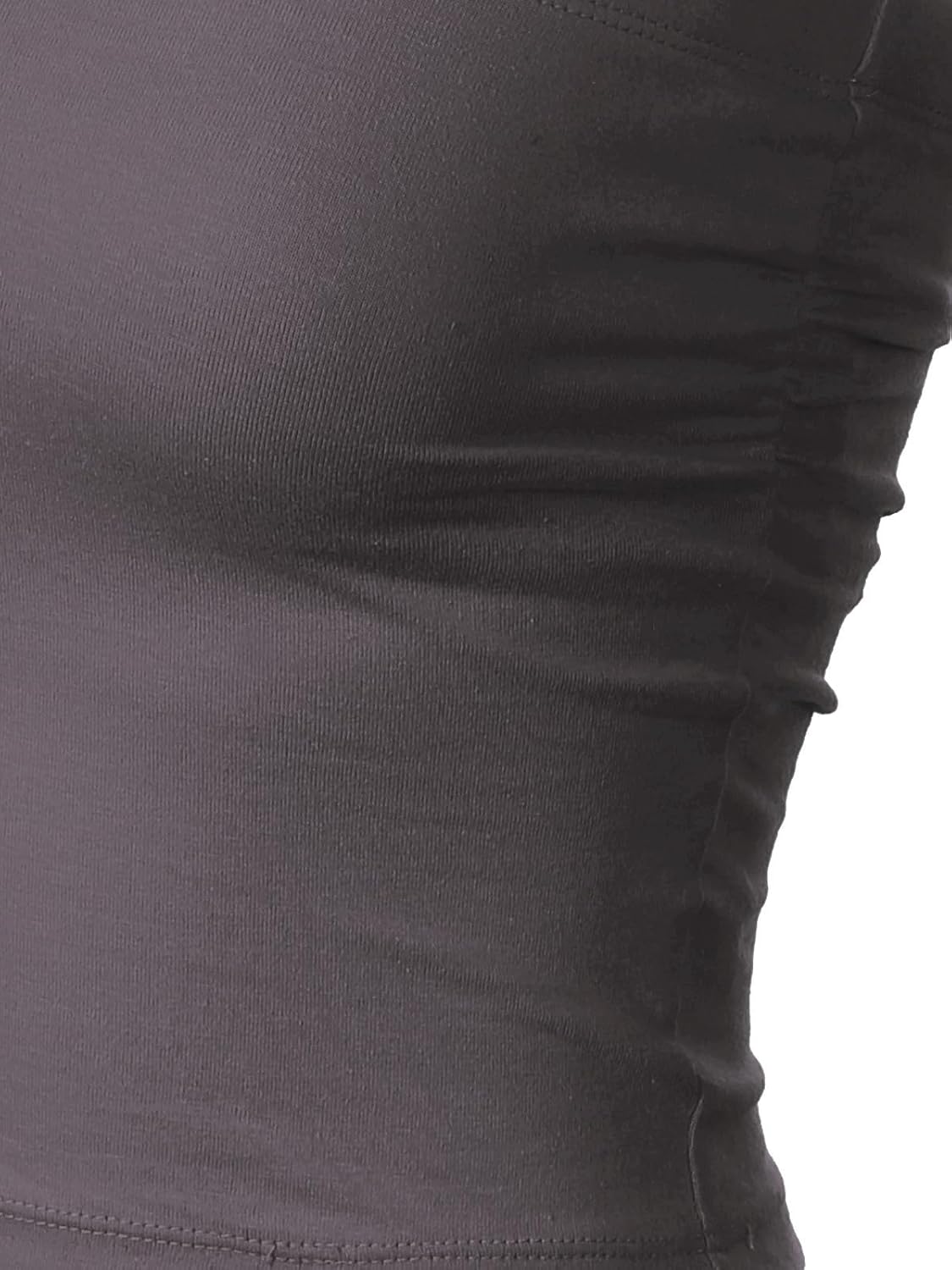 MixMatchy Women's Tube Top with Built-in Bra, Double Layered Strapless Bandeau Top, Y2K Side Ruched Casual Tops - Image 6