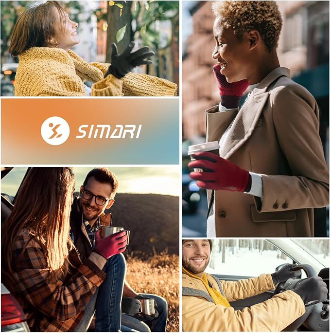 Guantes de invierno SIMARI para hombre y mujer, táctiles térmicos miniatura 7