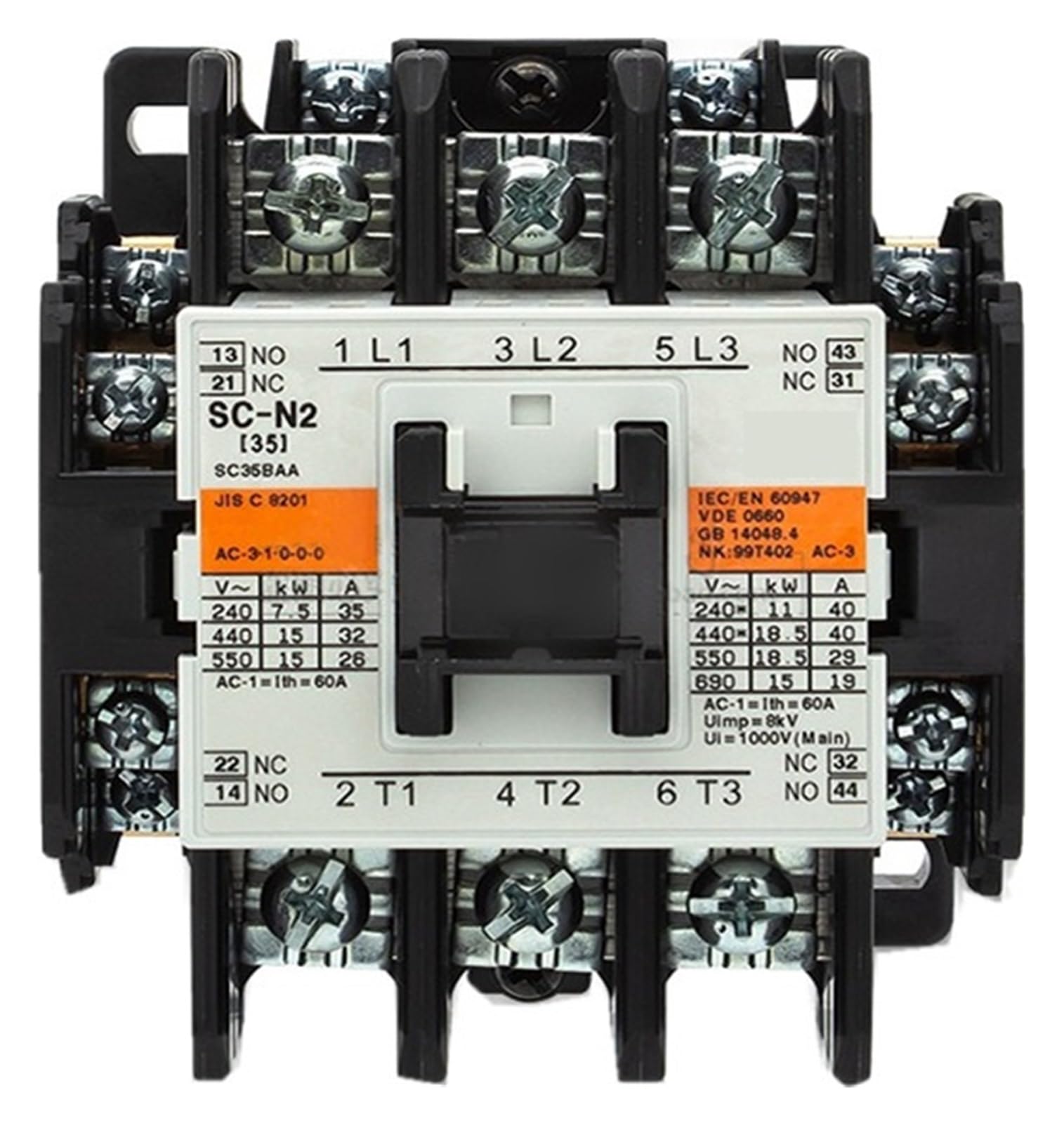 AYNRJKKX AC Contactors Three-Pole Electromagnetic SC-N2 AC220V AC110V AC380V(AC220V)