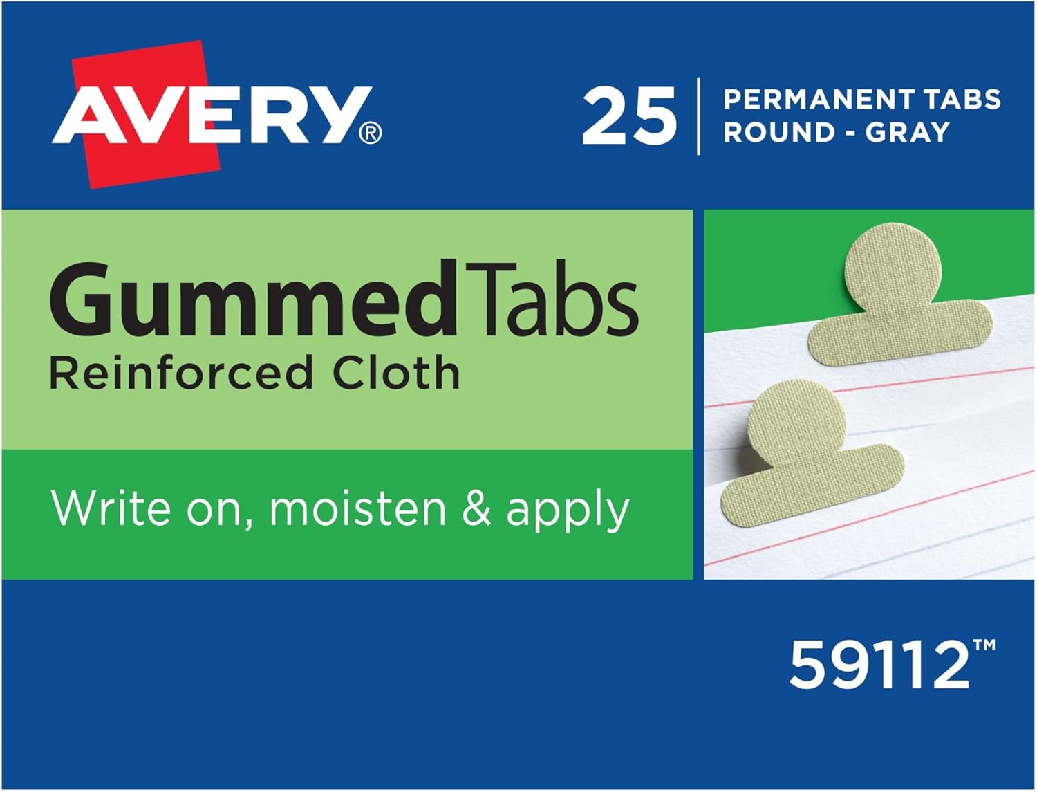 Avery Gummed Index Tabs, 25 Gray Tabs, Pack of 25 (59112) Amazon.ca