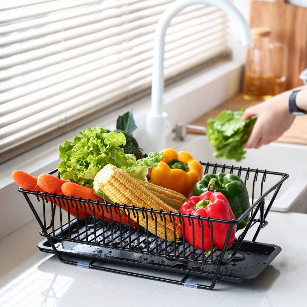 Black Dish Rack - Kitchen Dish Drain Rack Put Dish Rack Dish Storage Rack Dry Dish Rack Rack Storage Basket Fruit Basket Sink Rack