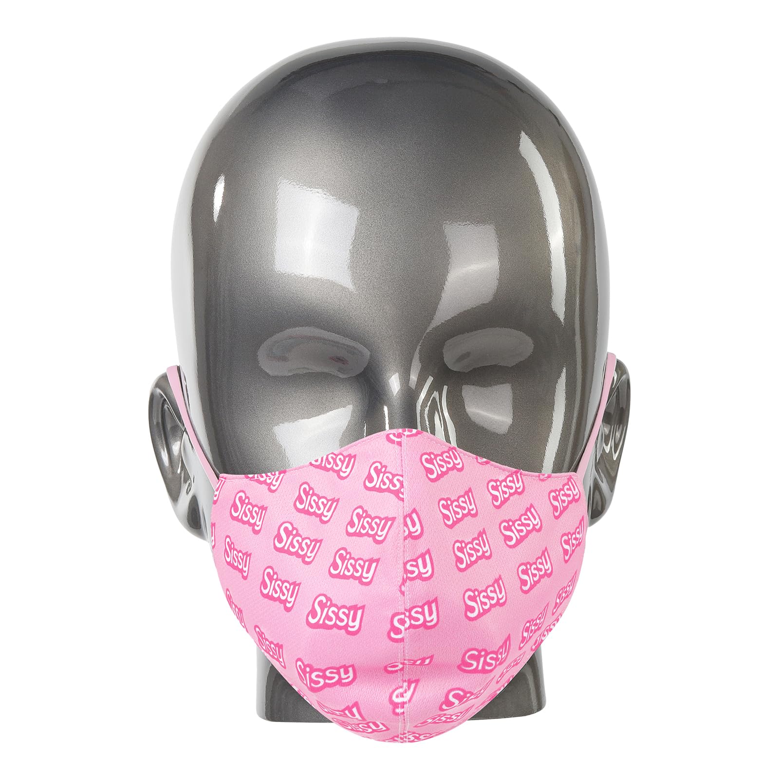 LittleForBig Discreet Sissy Gen II Masque en Tissu Réglable avec Bâillon à Sucette Amovible - Masque Facial Secret Soother avec Sangle Réglable