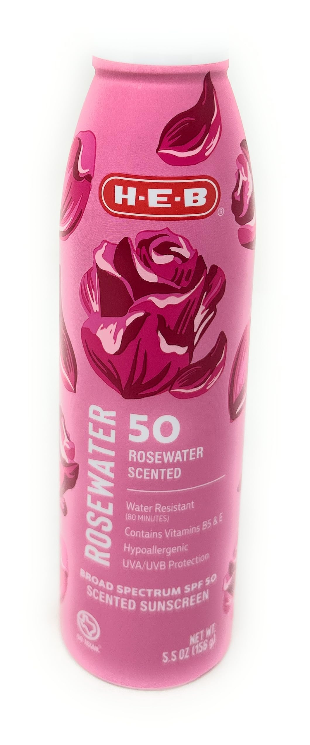 Rosewater Scented Sunscreen Spray - SPF 50-5 5oz - 1 bottle - made in the USA