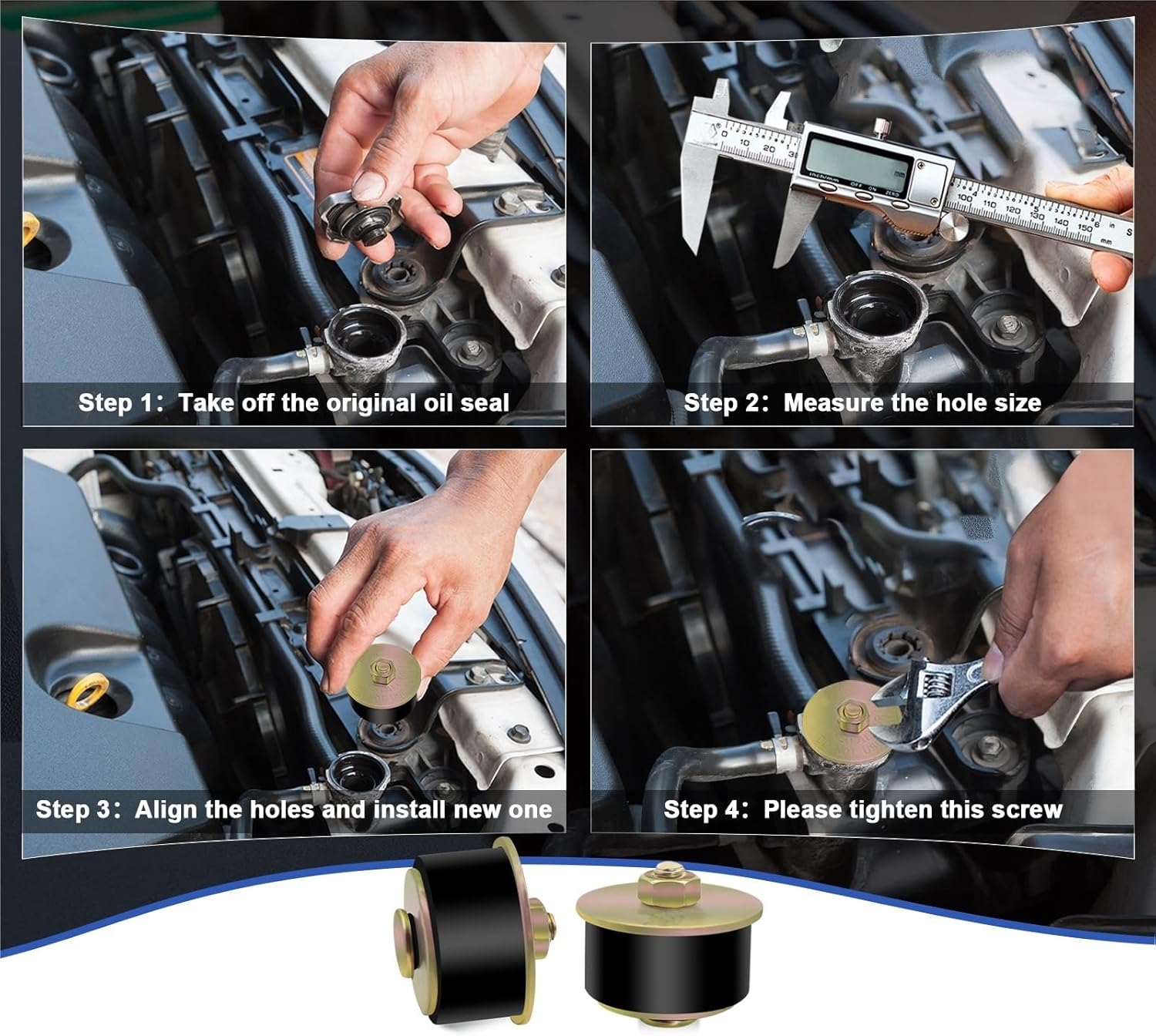 Rubber Expansion Plug 2pcs Automotive Engine Expandable Freeze Rubber Plugs for Vehicle and Other Vehicles