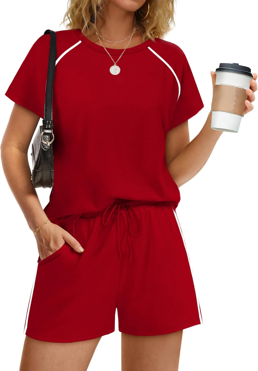Sampeel 2 Piece Sets for Women Summer Lounge Matching Sets Airport Vacation Outfits Spring Fashion Clothes