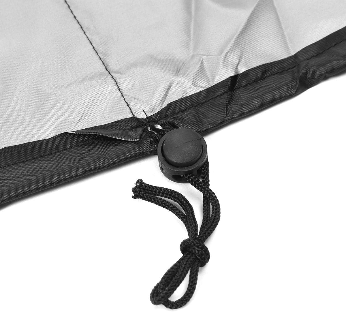 Black Round Fire Pit Cover Polyester Dustproof & Waterproof for Stove Brazier Protection (80.3x23.6 Inch)