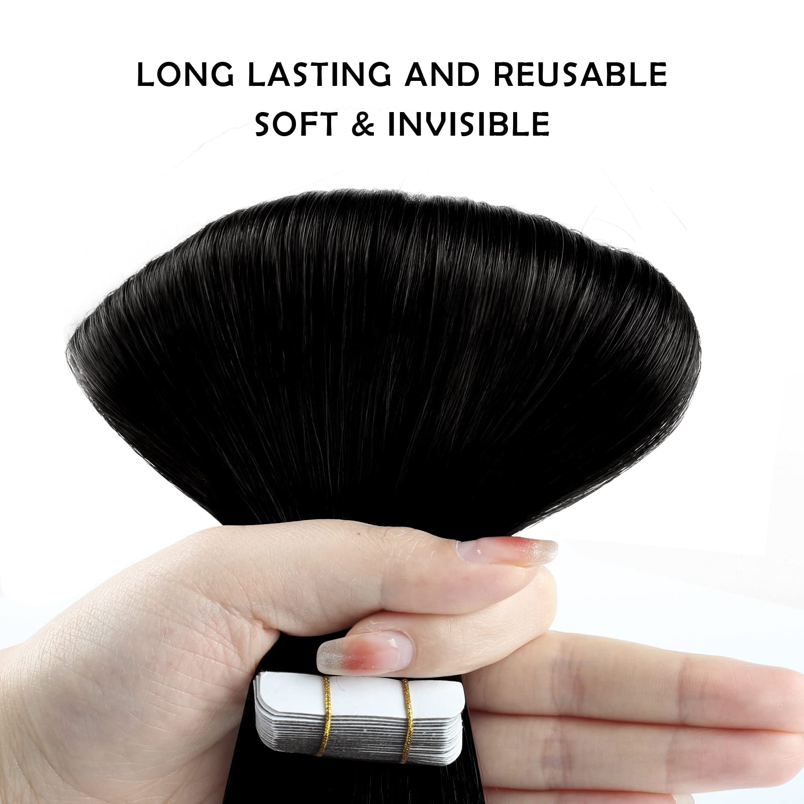 20 Inch Tape In Hair Extensions Human Hair Remy Quality 20pcs 50g 18 to 20 Inches Tape in Human Hair Extensions Chocolate  main image 2