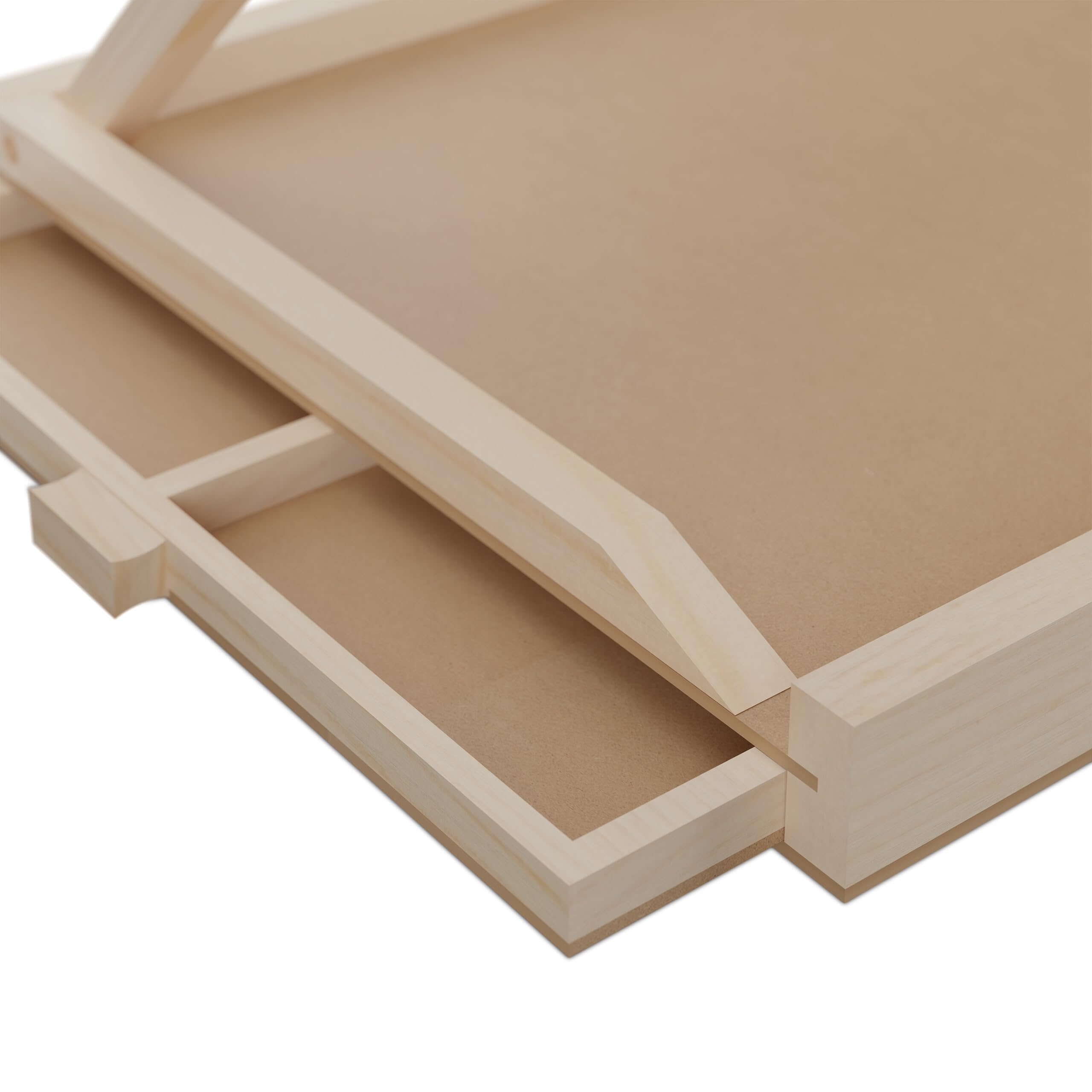 Relaxdays Tablero para Puzzles con 2 Cajones, Organizador Rompecabezas de 1000 Piezas, Inclinable, Madera, Natural/Gris