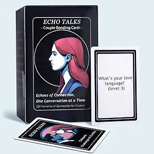 Couple Conversation Card Games - 3 Level Setting 200 Meaningful Questions to Deepen Love & Communication, Relationship Building Card for Him & Her – Anniversary, Bridal Shower, Valentine’s Couple Gift