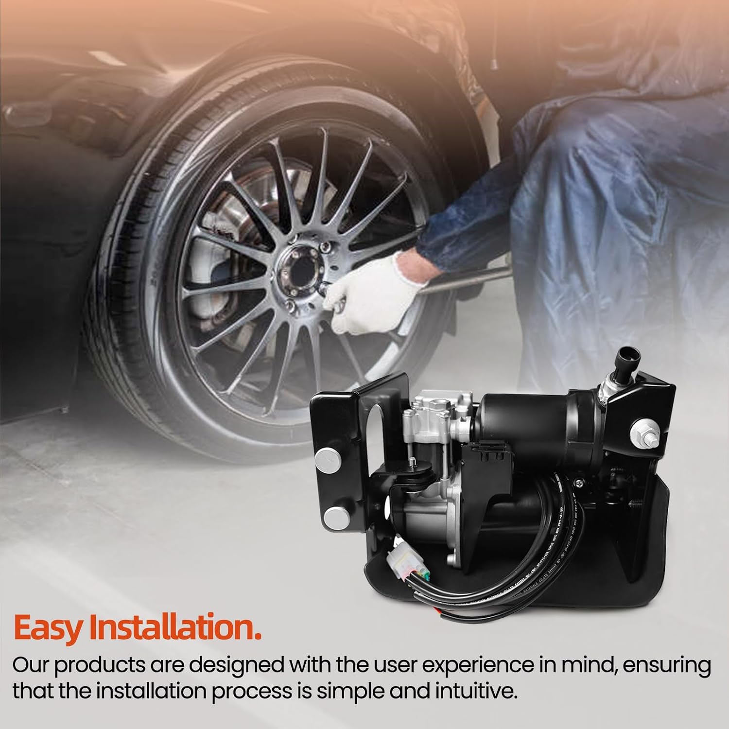 Air Suspension Compressor Compatible with 2002-2016 Cadillac Escalade ESV EXT, 01-16 Chevy Tahoe Avalanche/Suburban 1500, 2001-2016 GMC Yukon OEM 15254590 19299540 949-000 949-001