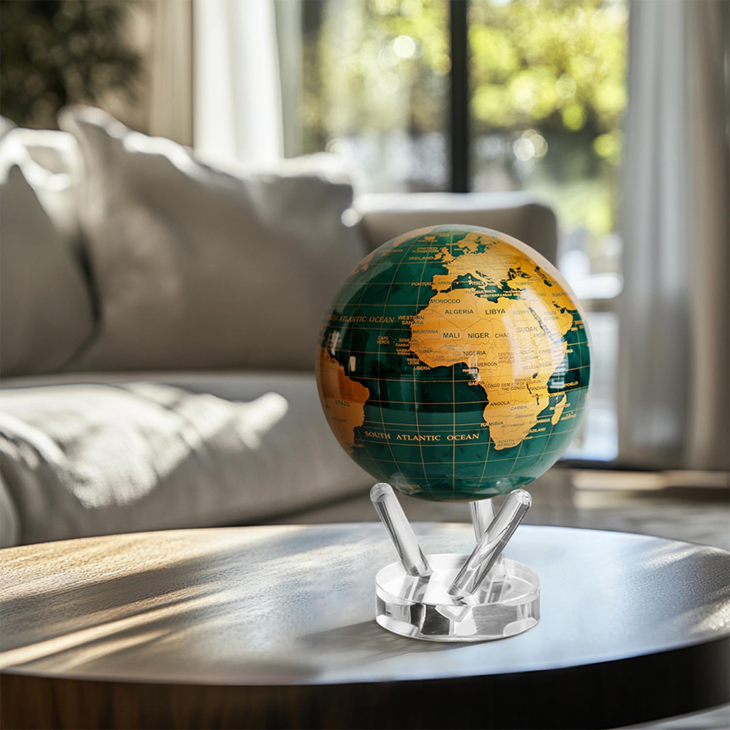 MOVA Globes Venere Classico (4,5") | Mappamondo Auto-Rotante a Energia Luminosa |Silenzioso, Senza Batterie né Fili |Decorazione da Scrivania o Idea Regalo Globo Spazio