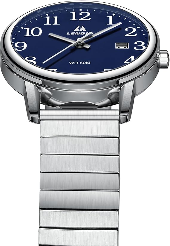 Men's Watch Watches Men's Analogue Quartz Watch Waterproof Wrist Watch Men's Easy Reader 38 mm Extension Band Fashion Business Watch with Date