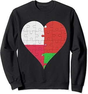 Polish Belarusian Flag Heart Sweatshirt