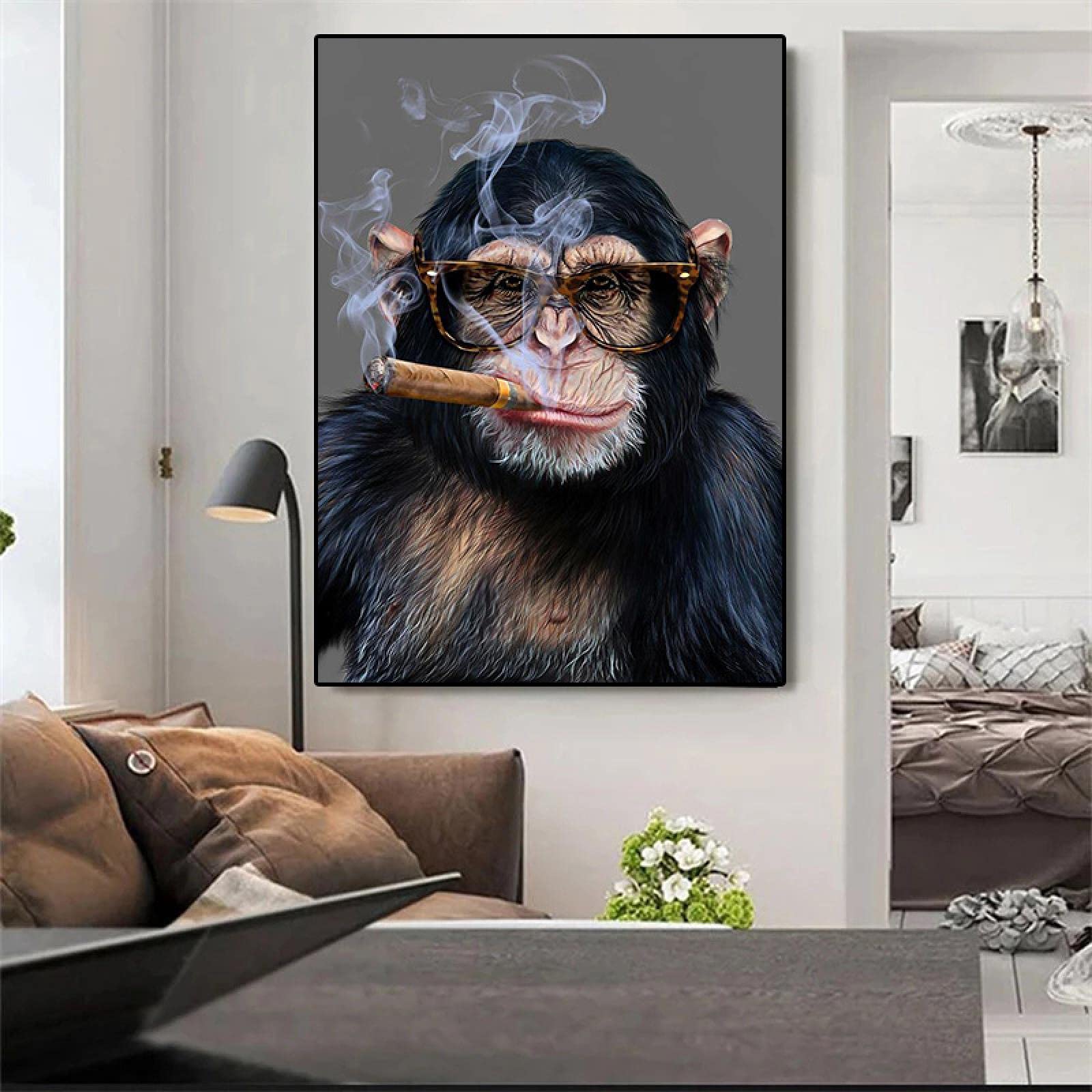 Scimmia Che Fuma Sigaro Wall Art Poster Scimmia Stampa Sigaro Stampa  Scimmia Che Fuma - Italia, image size:1600x1600