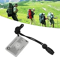 Vista 6 de Dilwe Espejo al aire libre, cristal reflector multifunción con cordón para acampar al aire libre, supervivencia, emergencia