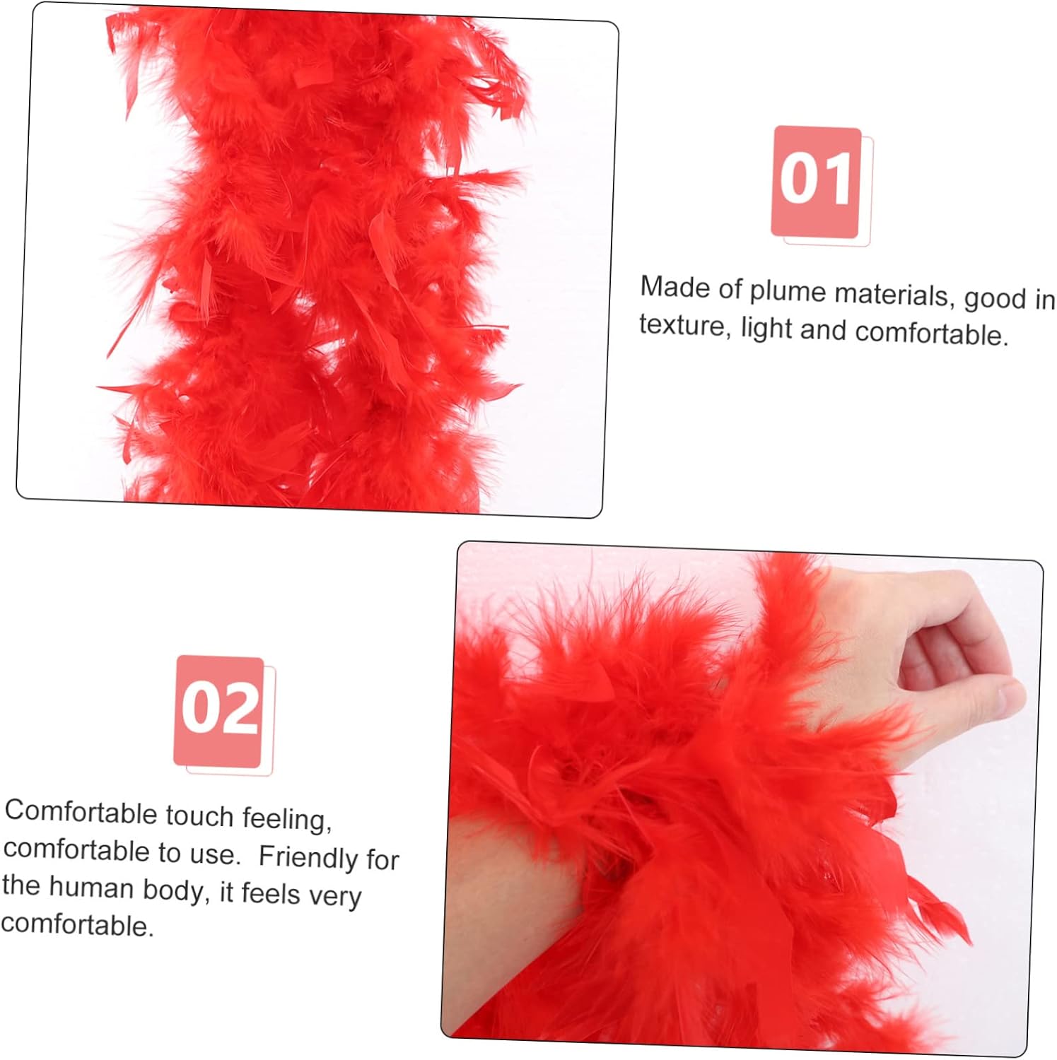 LIFKOME 4pcs Women Costume Accessories for Party Wedding and Theme Decor Elegant Red for Stage Masquerade and Photography