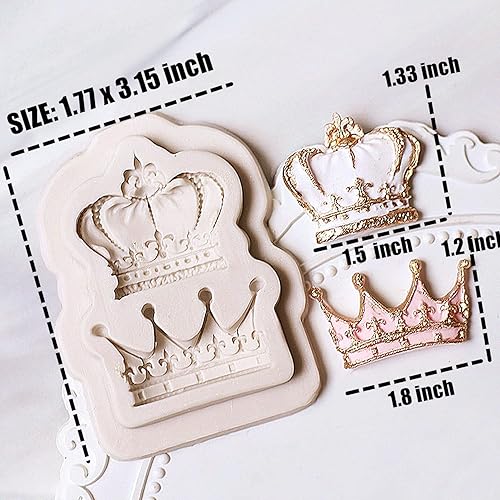 Miniatura 3 de JeVenis Molde de silicona para fondant de estilo barroco para cupcakes, decoración de magdalenas, joyas, arcilla polimérica, proyectos de