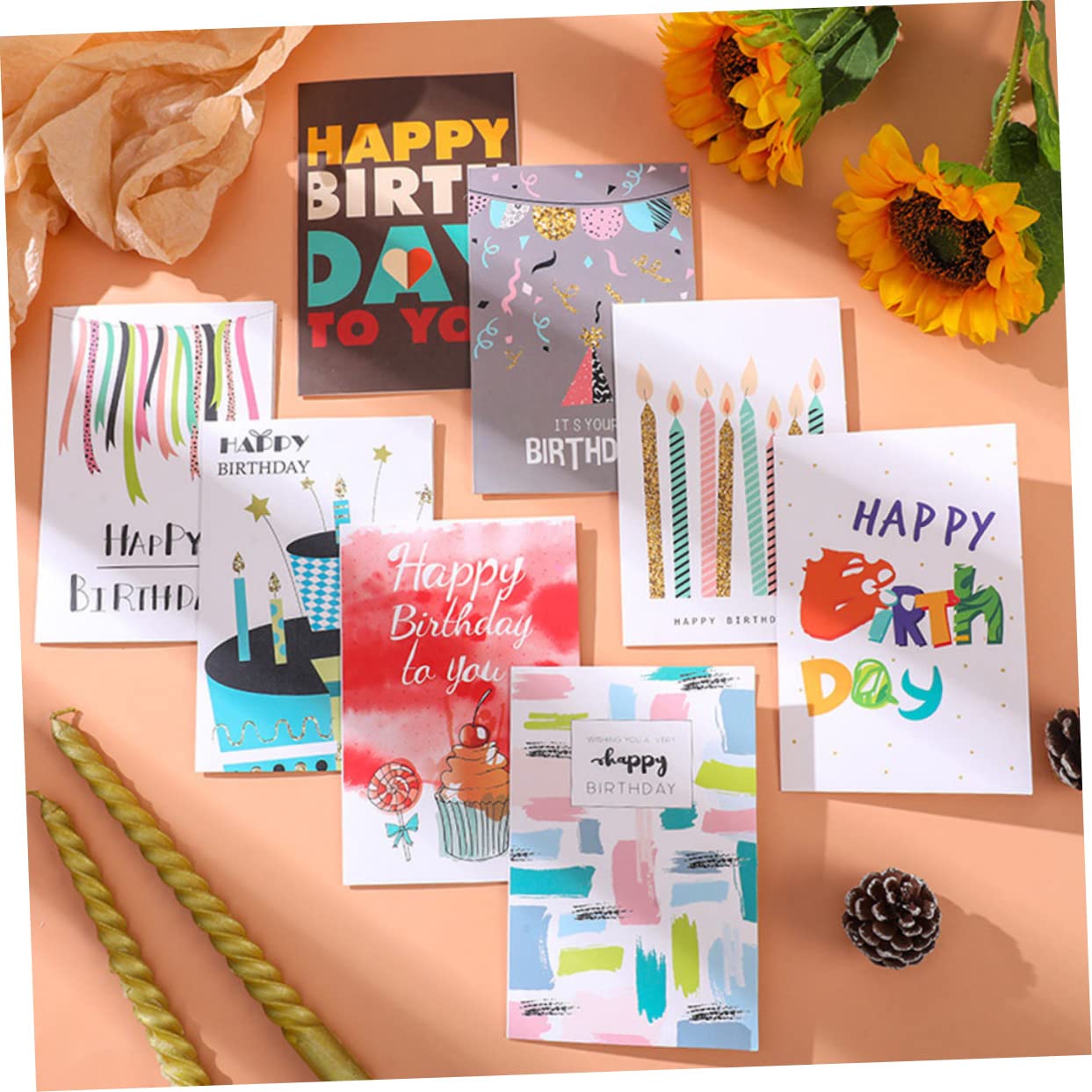 ifundom 36 Biglietti di Auguri Compleanno in Carta Buste, Biglietti di Auguri Creativi per Festa di Compleanno, Adatti per Adulti e Bambini, per DIY