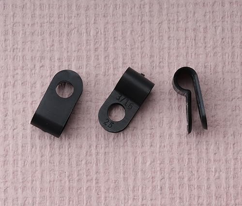 Miniatura 9 de SOWAKA 50 abrazaderas de cable 14 negro tipo R de nailon para montaje de cables de montaje de cables para cables de montaje de cables de tuberías