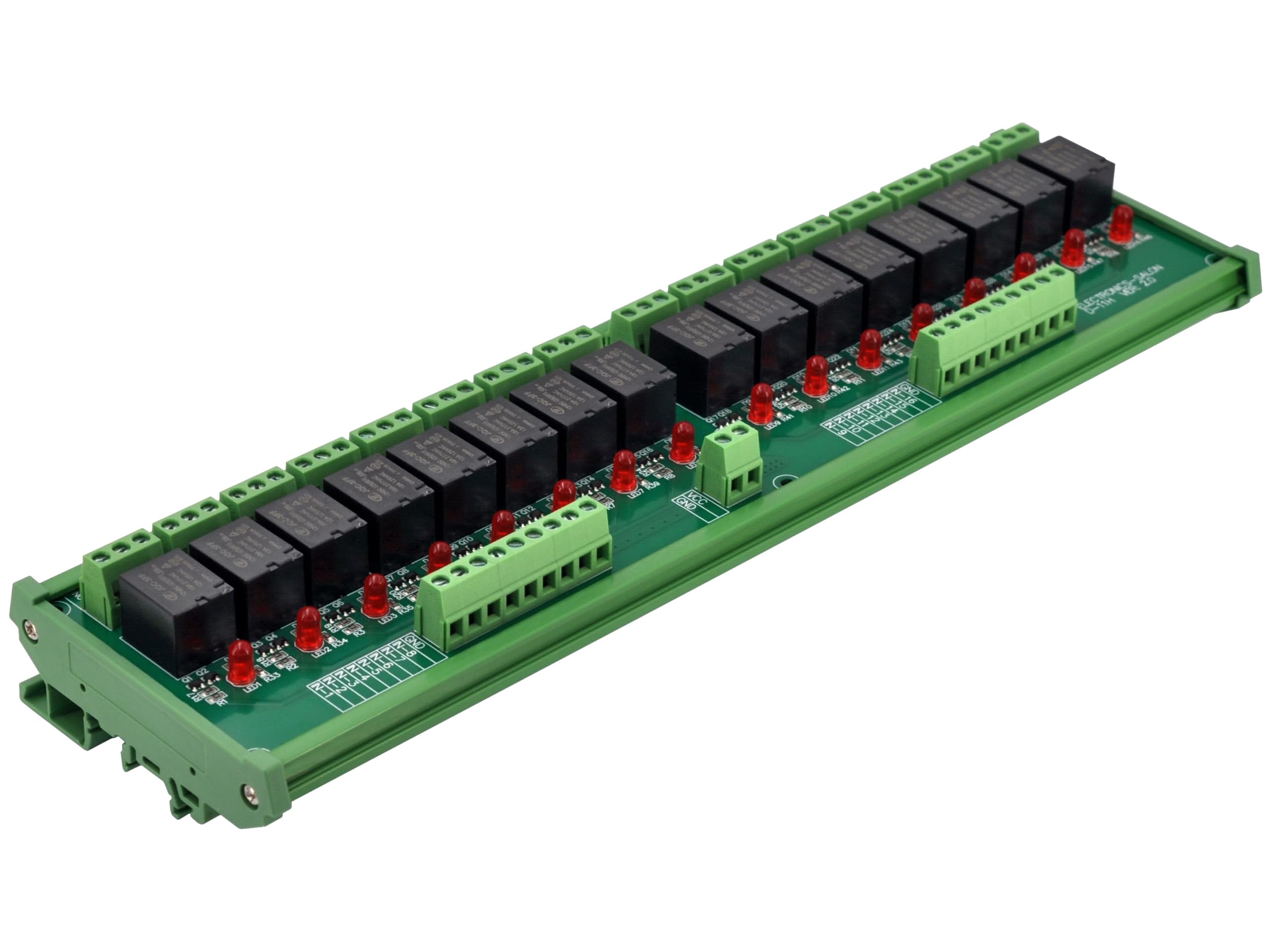Electronics-Salon Montaggio su guida DIN 16 SPDT relè di potenza modulo di interfaccia, 10A Relay, 12V Coil.