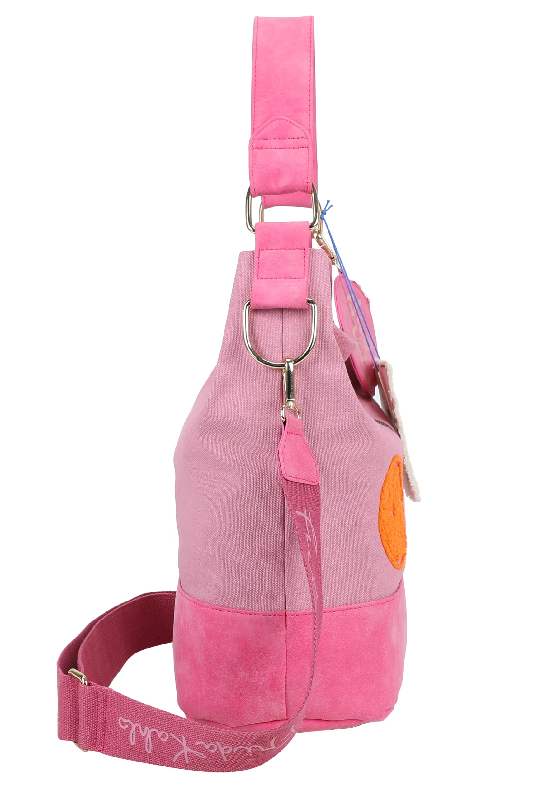 Fritzi x Frida Kahlo Izzy07 Limited Canvas Hobo Bag Damen Schultertasche Umhängetasche Handtasche Freizeit Alltag Arbeit Festival Magnetverschluss 37 x 27 x 17 cm – Türkis, Rosa, Lila, Beige, Pink