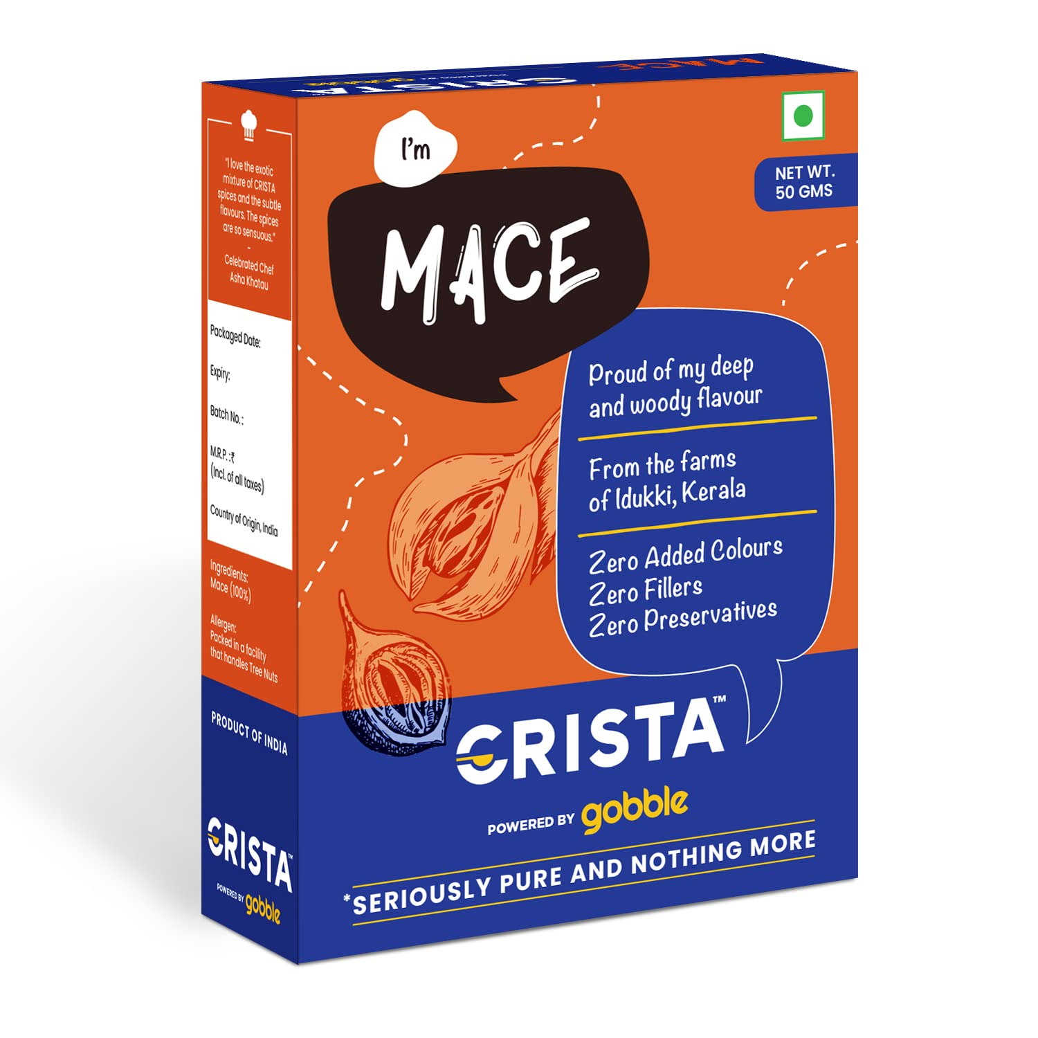 CRISTA Whole Mace Flowers | Javitri | Japatri | Pureally-grown | Farm Fresh | Hand cleaned | Zero added Colours, Fillers, Additives & Preservatives | 50 gms (B09Z6TJ36W) Amazon Price History, Amazon Price Tracker