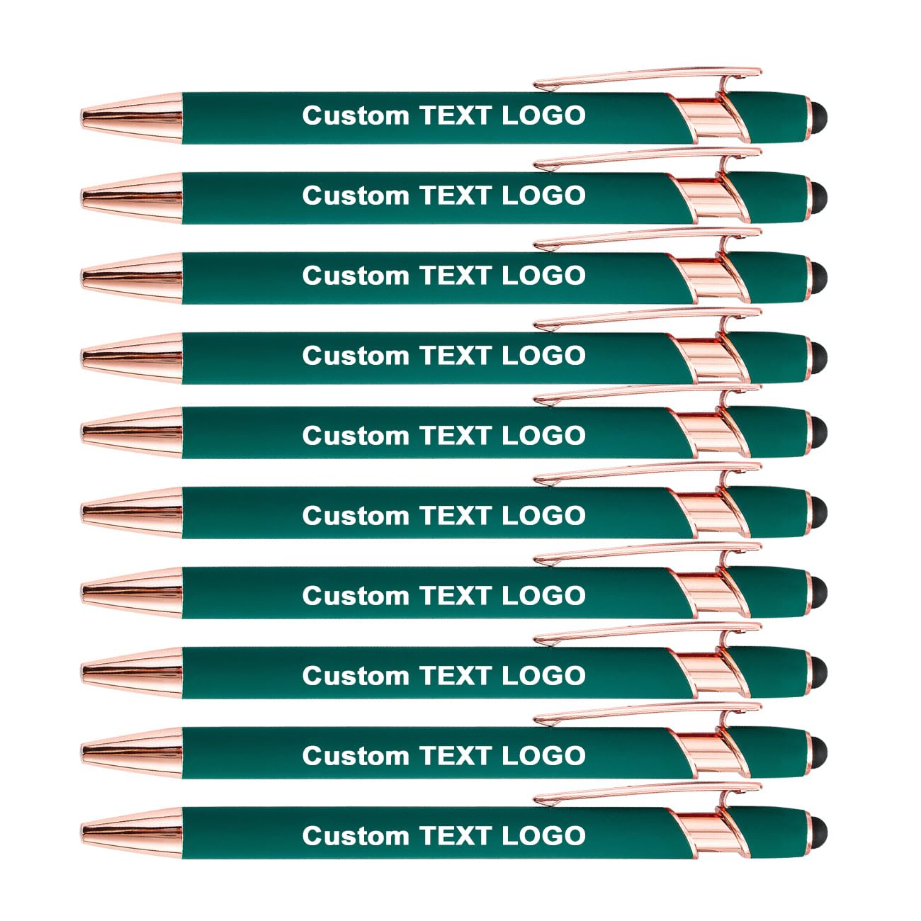 HEYZARDA Custom Engraved Ballpoint Pens Bulk, Personalized with Name/Logo, Black or Blue Ink, Smooth Writing for Office, Business, Church, Reunion 100