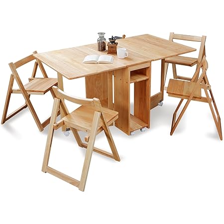 Amazon Lowya ロウヤ ダイニングセット ダイニングテーブル テーブル 折りたたみテーブル 4人掛け ナチュラル ダイニングテーブル オンライン通販