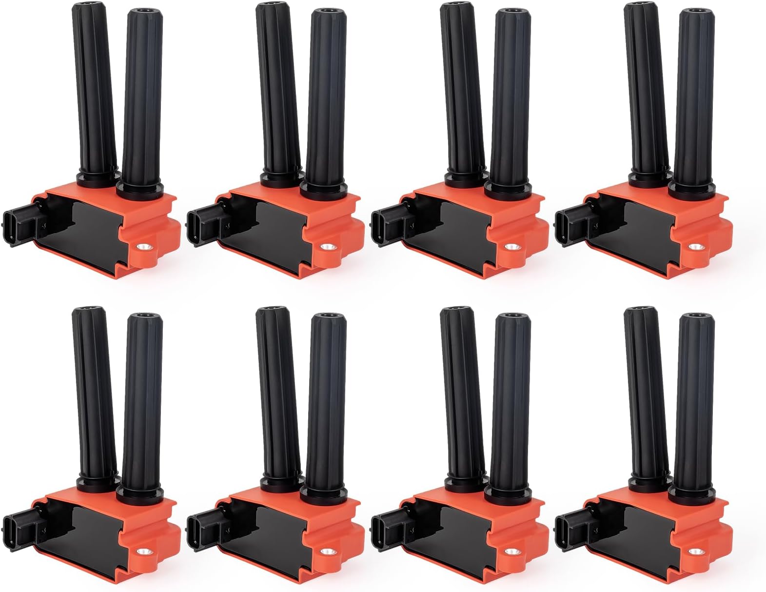 ENA Set of 8 Red Ignition Coil Pack V8 5.7 6.1 6.4 Compatible with Chrysler Dodge Ram Jeep Aspen 300 Challenger Charger Durango Magnum Commander Grand Cherokee 2005-2019 Coils for UF504 C56029129AA