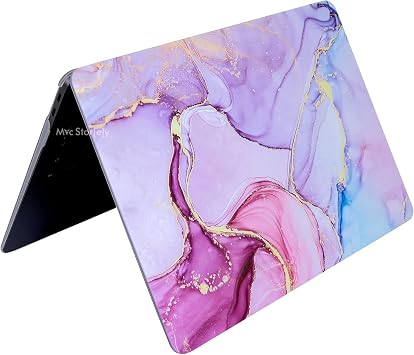 McStorey MacBook Air 13.3 İnç Kılıf A1932 A2179 A2337 M1 Uyumlu Hard Case Sert Koruyucu Kapak Premium Desenli İnce Hafif Laptop Kılıfı - Lavanta Düşü