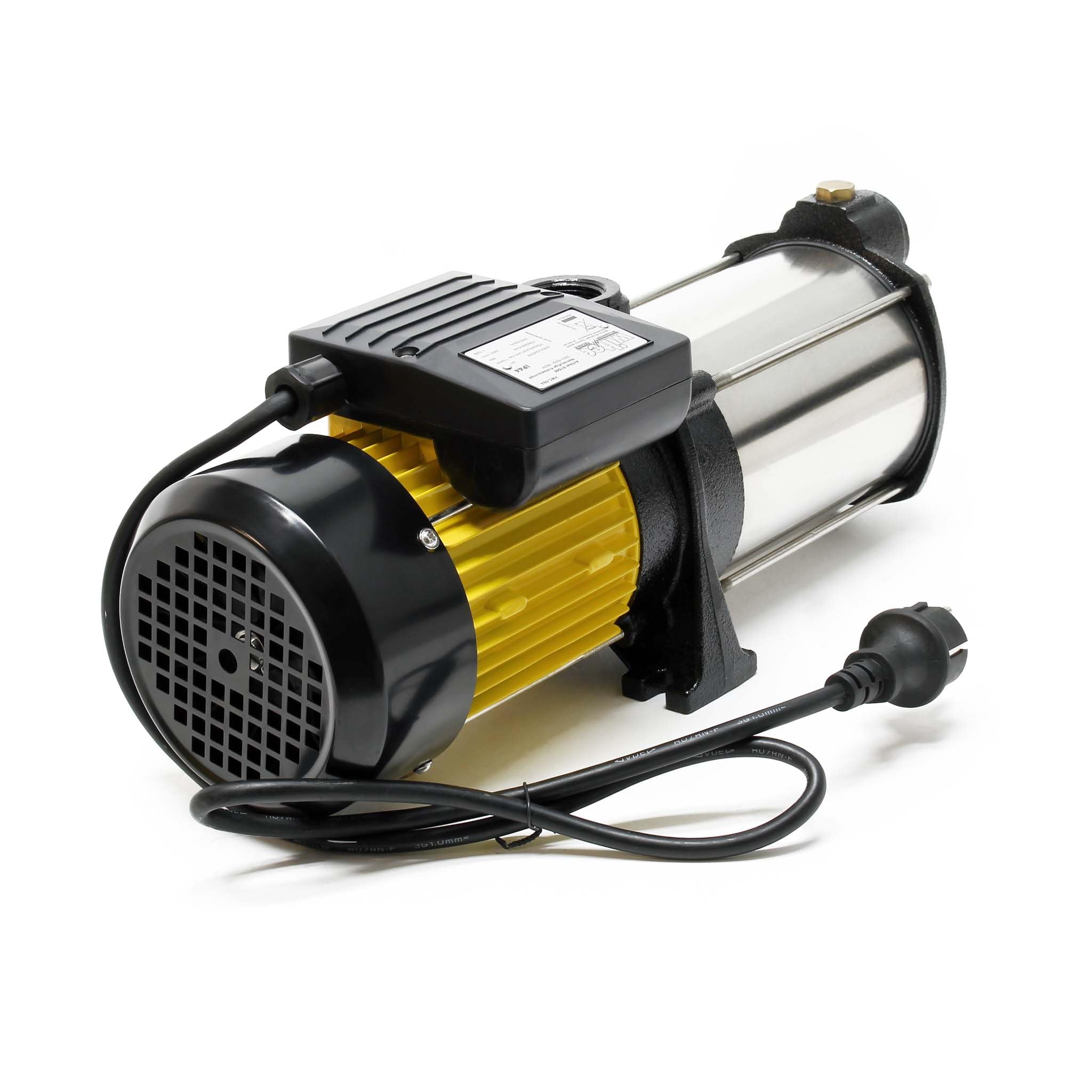 Wiltec Mehrstufige Kreiselpumpe 6600l/h 900W Förderhöhe 55m, Ansaughöhe 9m, 2850U/min, Wasserpumpe für Hauswasserwerke, Haus und Garten