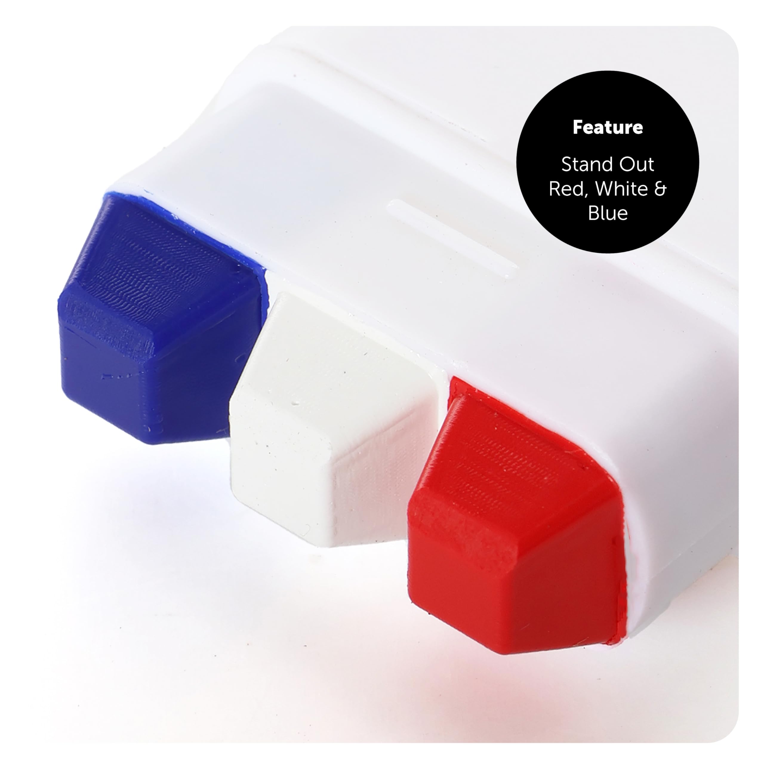 Bâtons de maquillage rouge, blanc et bleu – Lot de 24 – Bâtons de maquillage de couleur rouge, blanche et bleue – Pour supporters de football, maquillage pour événements sportifs