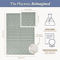 Vista 6 de Toddlekind Alfombra de Juego - Alfombra de Juego de Espuma Premium, 4 x 6 pies, Alfombra de Piso de 6 Azulejos de Espuma Extra Gruesa