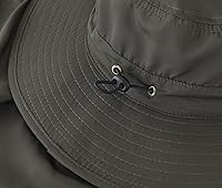 Vista 74 de Home Prefer Sombrero para sol para el aire libre con protección UV, secado rápido, unisex con solapa para proteger el cuello Negro