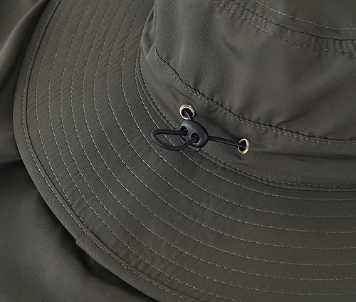 Miniatura 47 de Home Prefer Sombrero para sol para el aire libre con protección UV, secado rápido, unisex con solapa para proteger el cuello Gris cenizo
