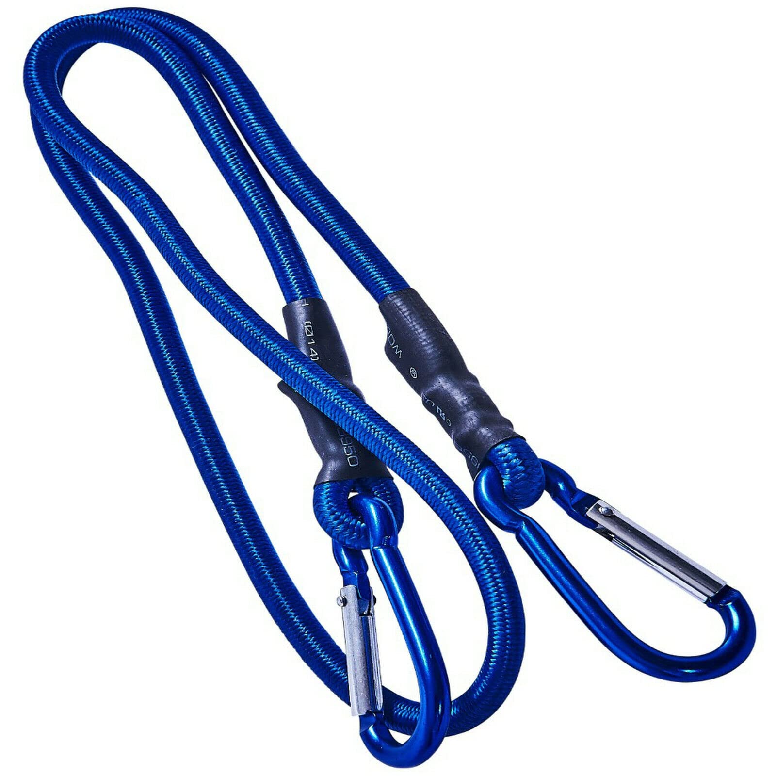Mr.gadget's Solutions Blue Mr. Gadget's Solutions® 36" Heavy Duty Bungee Cord With 8Mm Carabiner Clips Karabiner Travel Luggage Car Roof Stretch Rope Strap