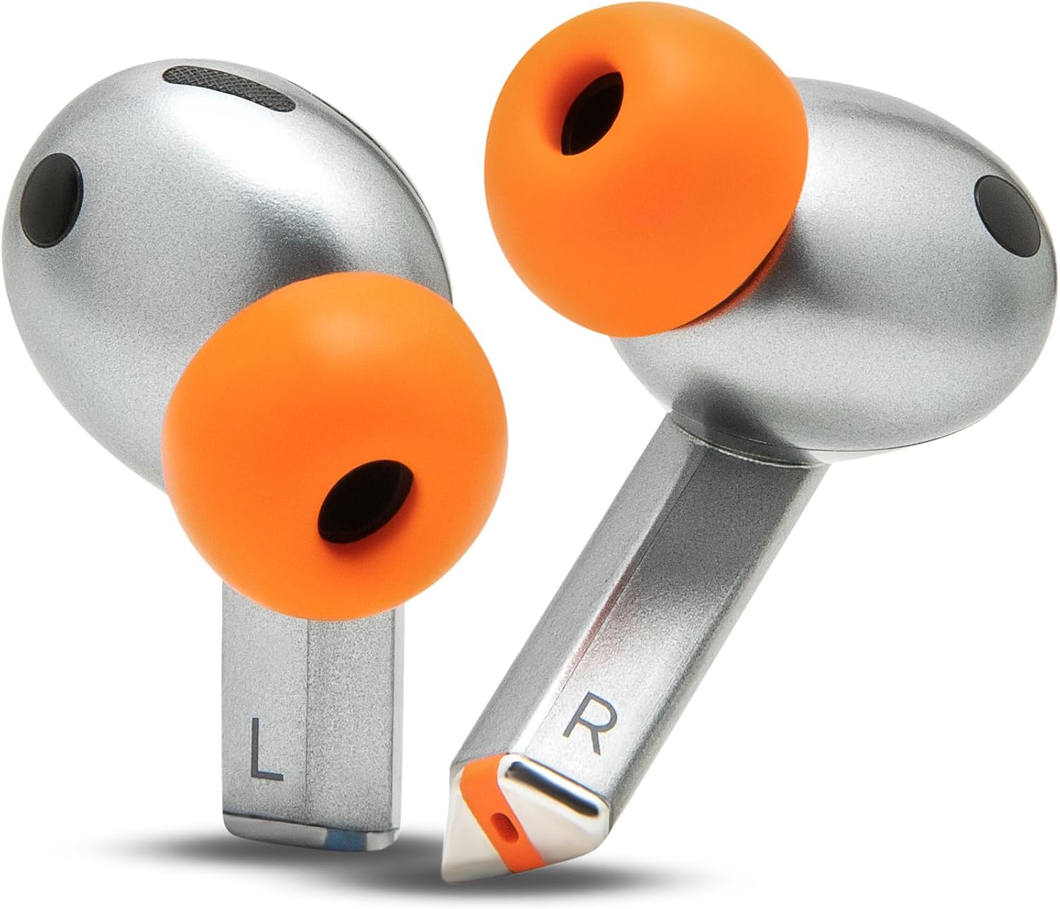 WC TipZ Galaxy – Memory Foam Ear Tips Compatible with Samsung Galaxy Buds Pro 3 & Pro 4 by Wicked Cushions | Improved Comfort, Tighter Seal & Better Foam Rebound Time | Orange
