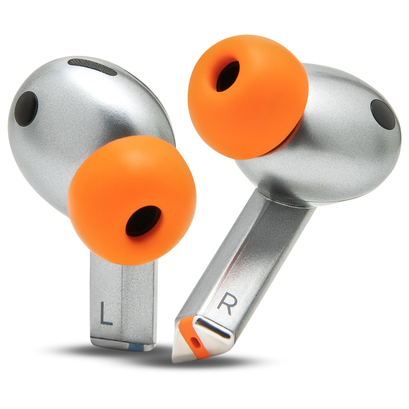 WC TipZ Galaxy – Wkładki z Pianki Memory Foam Kompatybilne z Samsung Galaxy Buds Pro 3 & Pro 4 od Wicked Cushions | Lepszy Komfort, Uszczelnienie i Sprężystość | Pomarańczowy