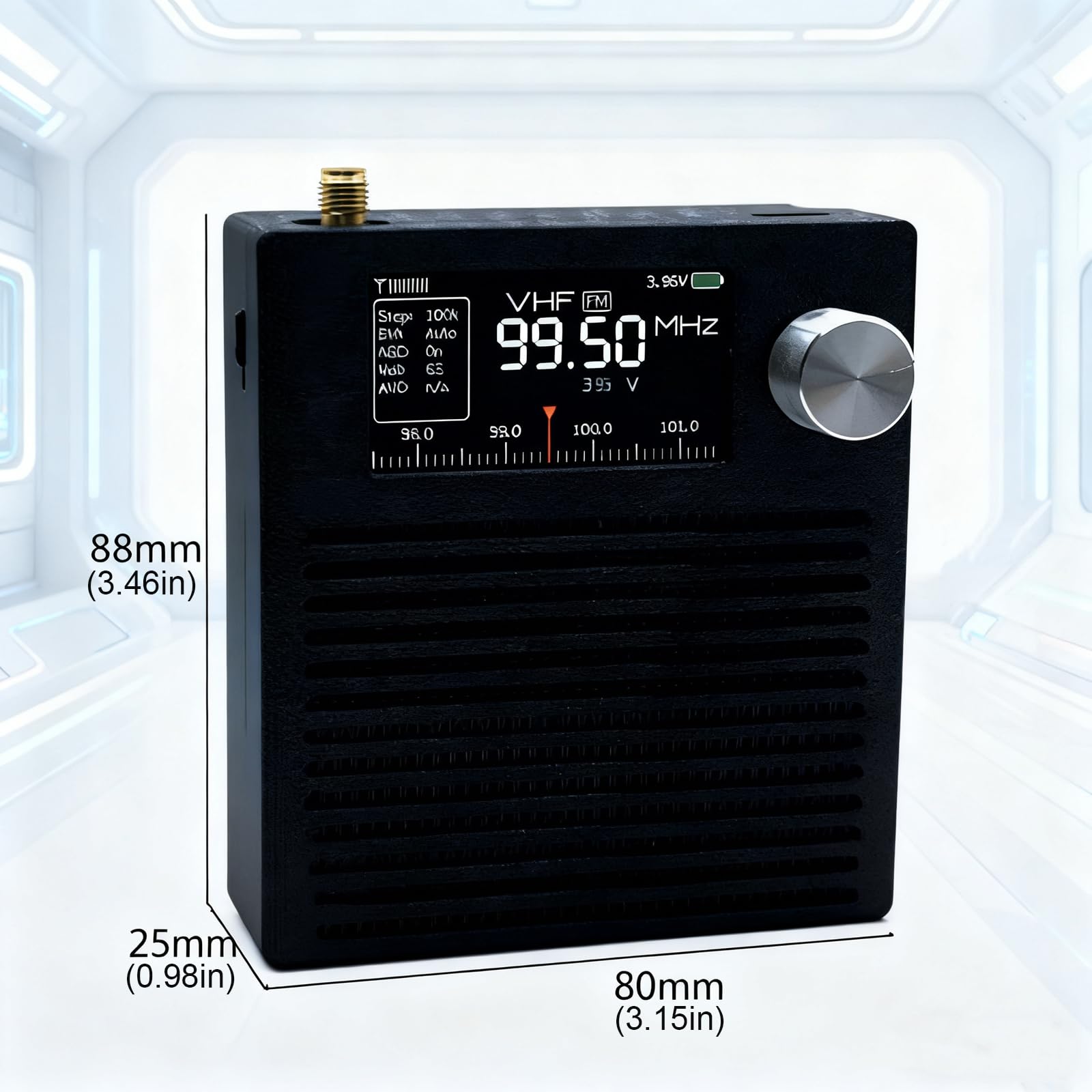 Radio de bolsillo portátil de 3000 mAh batería amplificador circuito con antena para regalos familiares de ancianos en interiores y exteriores, correr, uso de emergencia