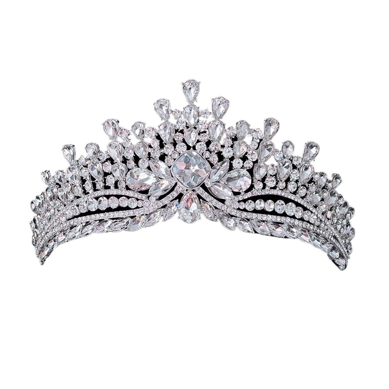 Tiara da cerimonia nuziale principessa con copricapo da sposa con strass