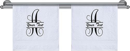 Toallas con monograma, lujosas toallas personalizadas de algodón turco genuino para baño, cocina, hotel, spa, gimnasio y dormitorio universitario,