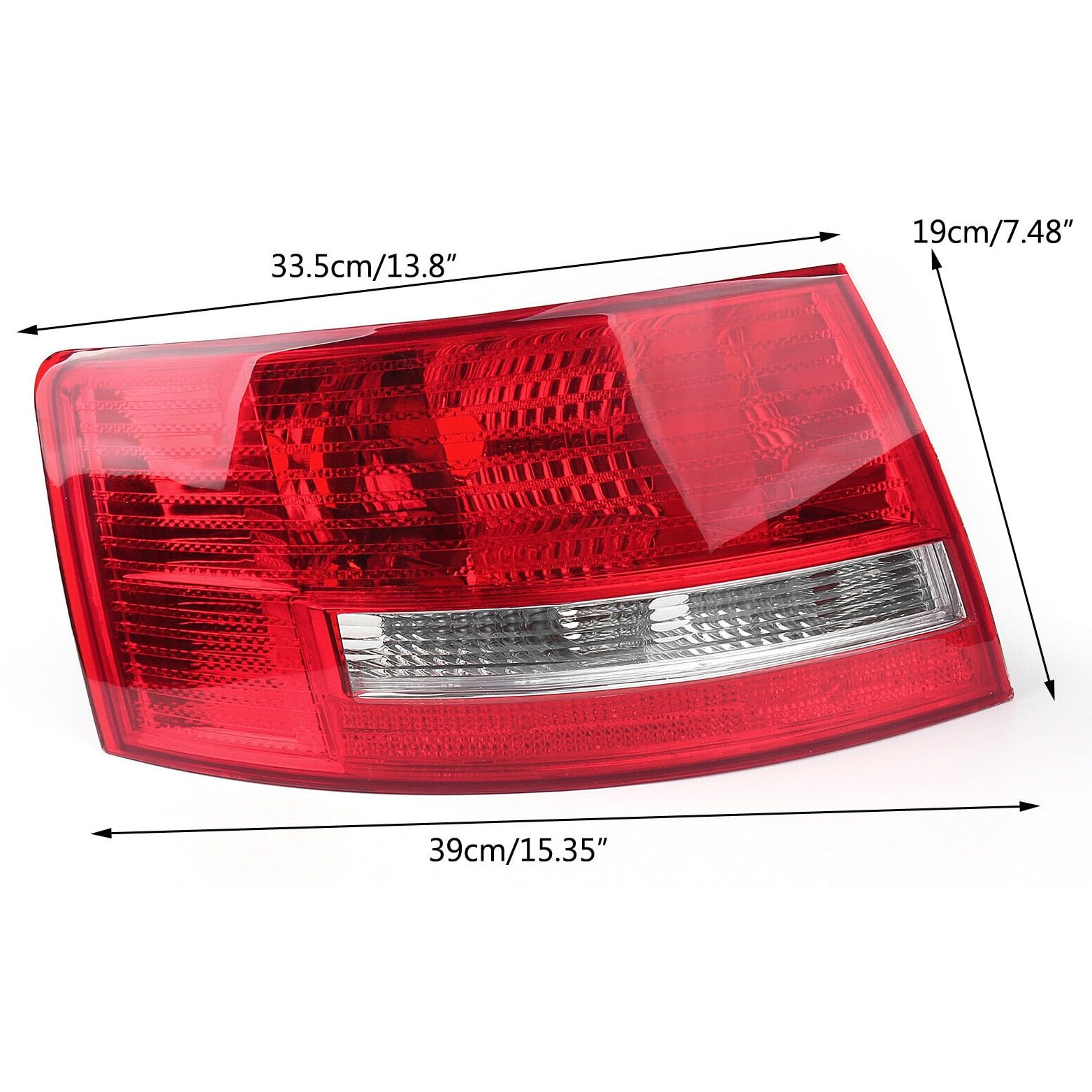 JUANQIAPAS Left Driver' Side Tail Light Cover Us ABS Plastic for Audi for A6 Base/Elite 2006-2008 & Sport 2007-2008 for A6 Quattro Elite 2005-2007 & Base 2005-2008 for S6 Base 2007-2008