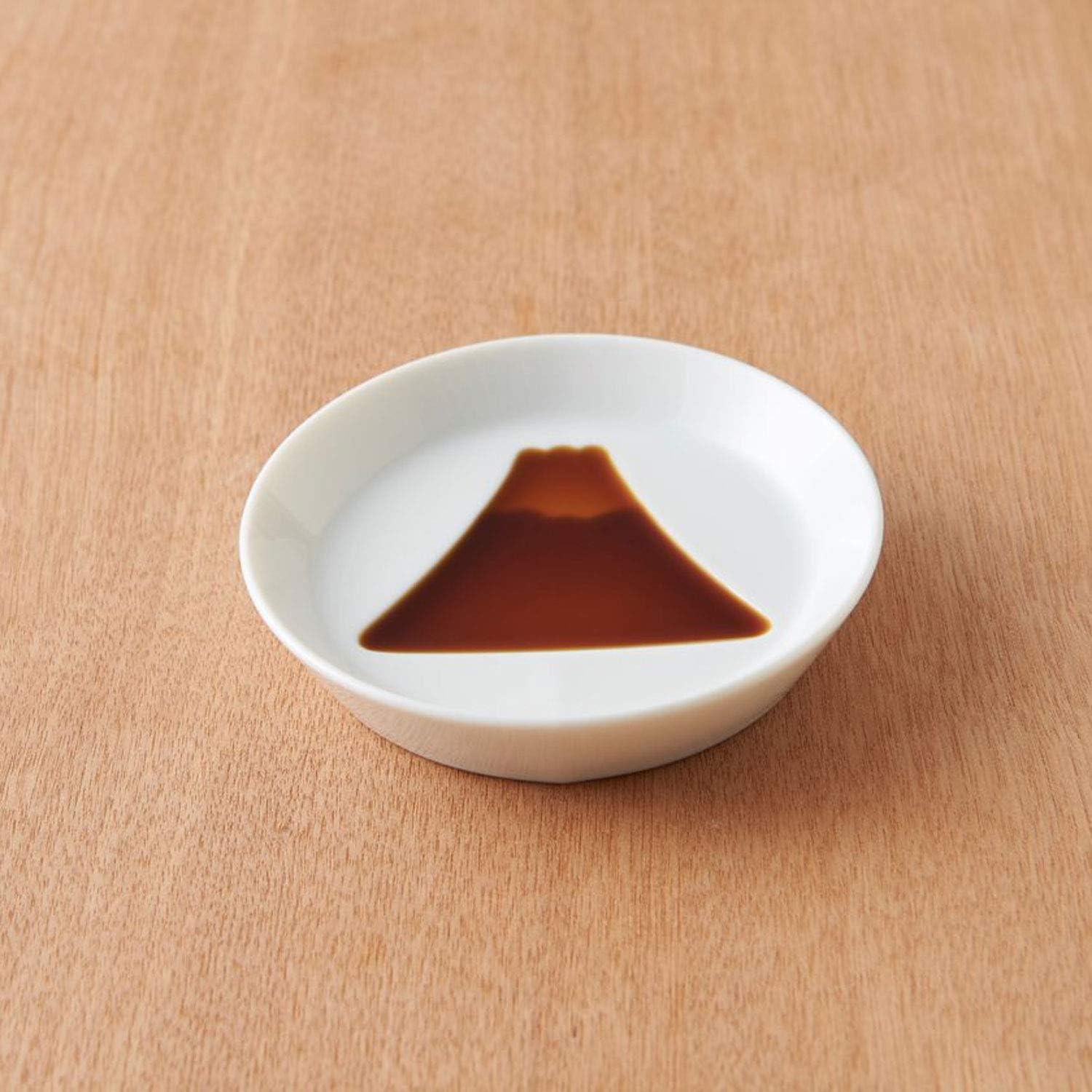 TAMAKI T-867242 Soy Sauce Plate, Mt. Fuji, Diameter 3.3 x Height 0.7 inches (8.3 x 1.8 cm), Microwave and Dishwasher Safe, Made in Japan