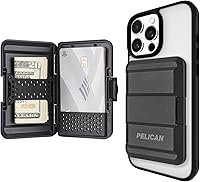 Vista 1 de Pelican MagSafe Cartera para iPhone - Cartera Magnética Snap-On de Alta Resistencia MIL-STD y Tarjetero para Teléfono - Estuche Duro Desmontable