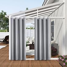 Outdoor Curtains Waterproof Windproof Porch Curtains 119x107in, Gazebo Privacy Curtain, Outdoor Curtains for Patio, Soft Thicken Outdoor Privacy Curtains for Patio, Gazebo